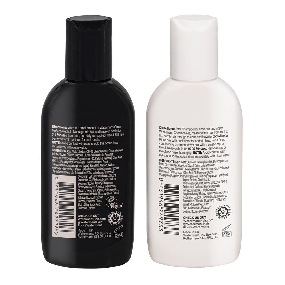 
                  
                    Watermans Minis 75ml Shampoo & 75ml Conditioner (Travel Size) - Hair Growth Products
                  
                